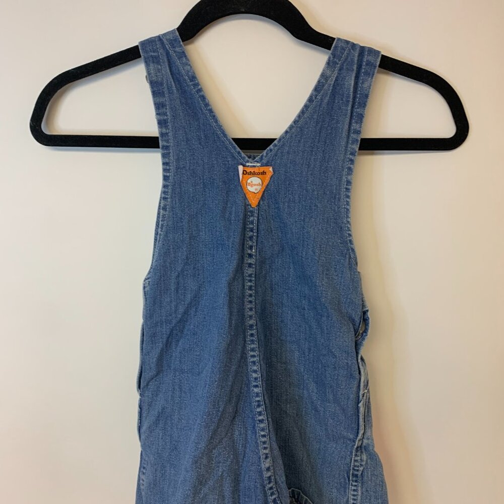 Oshkosh B'gosh Vintage Denim Blue Overall Dress Appliqued Cameron Collection 2T - Picture 2 of 8